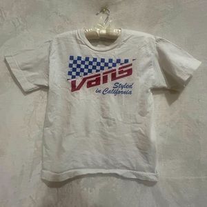 Vans Tshirt unisex men / women white checkerboard shirt ‘styled in california’